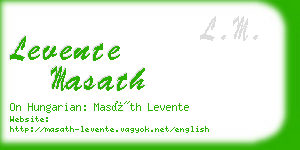 levente masath business card